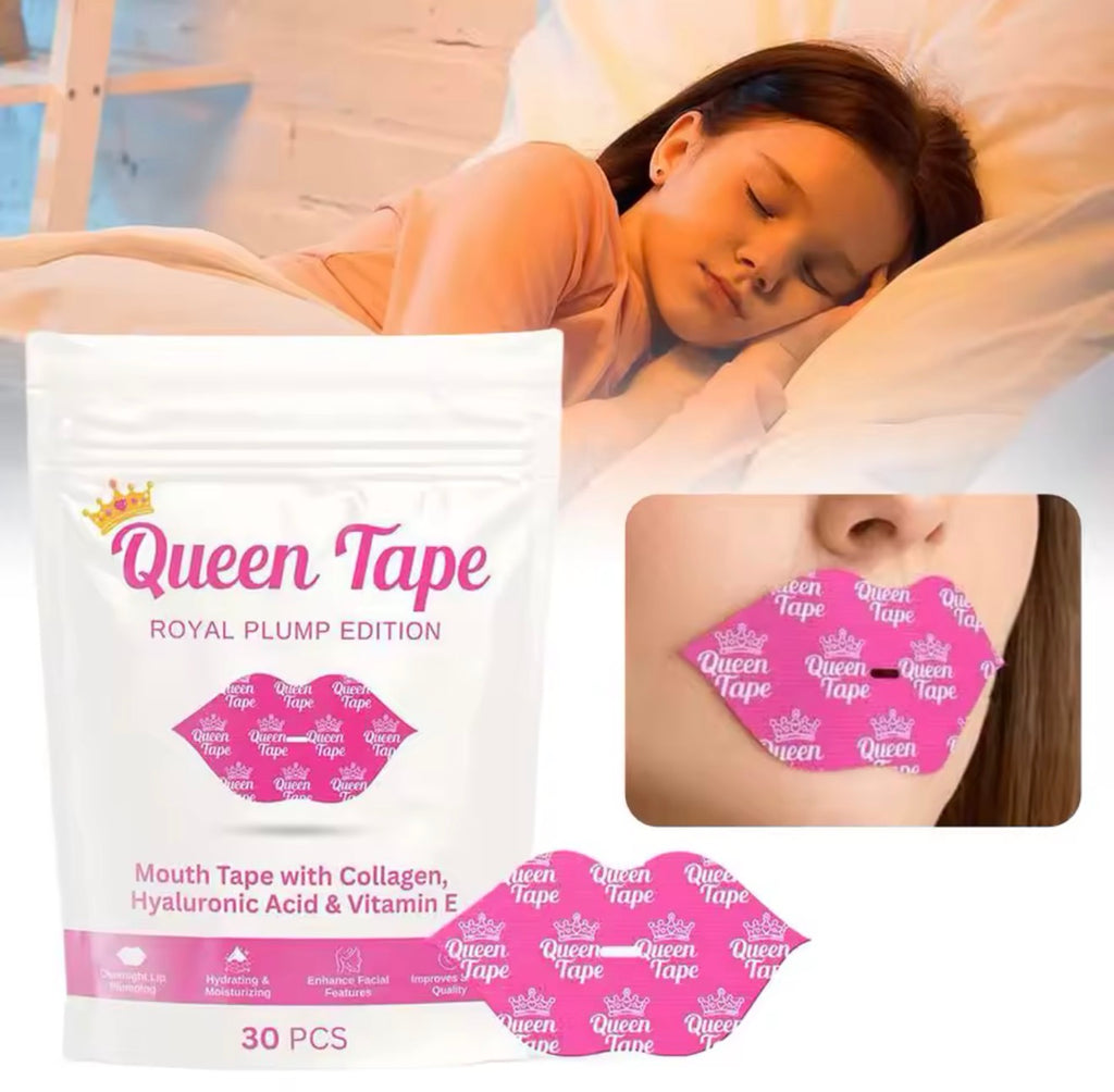 Queen Tape Sleep Mouth Tape – Anti-Snoring Strip with Collagen, Hyaluronic Acid & Vitamin E