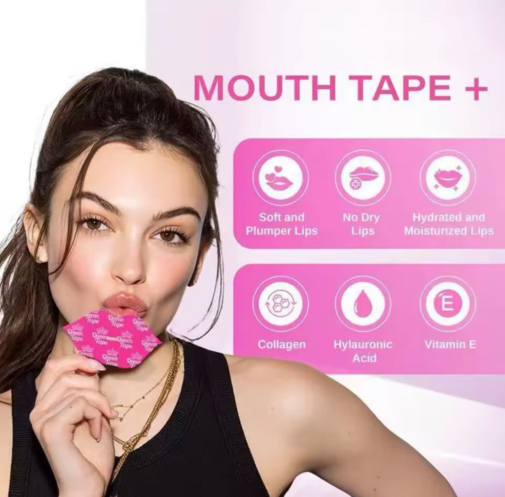 Queen Tape Sleep Mouth Tape – Anti-Snoring Strip with Collagen, Hyaluronic Acid & Vitamin E